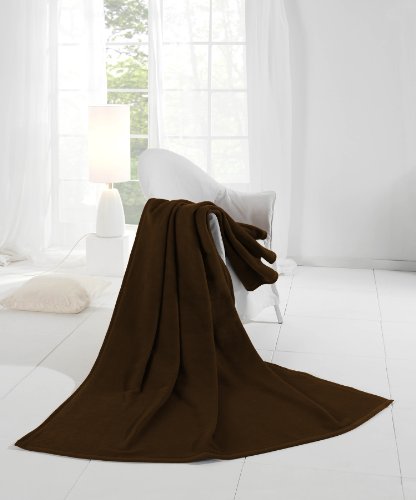 Bocasa Biederlack 240233 Wohndecke | Orion Cotton | Dunkelbraun | 150 x 200 cm