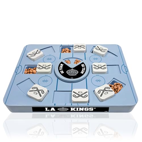 Pets First NHL Los Angeles Kings Large Puzzle Toy, New Size, Interactive Dog Treat & Slow Feeding Toy