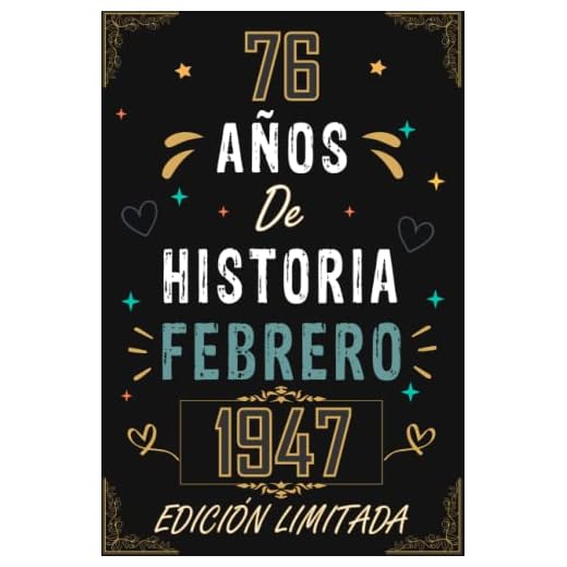 CUADERNO, 76 AÑOS DE HISTORIA FEBRERO 1947 EDICIÓN LIMITADA: Regalo de 76 cumpleaños para mujeres y hombres, ideas de 76 cumpleaños... un ... regalo de 76 cumpleaños para él/ella.