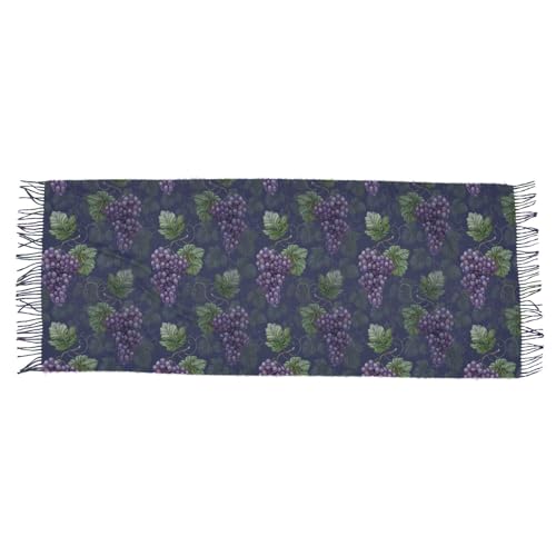 ALAZA Grapes with Leaves Women’s Scarf Soft Warm Long Scarves Shawl Wrap for Winter Autumn Home Office Travel2