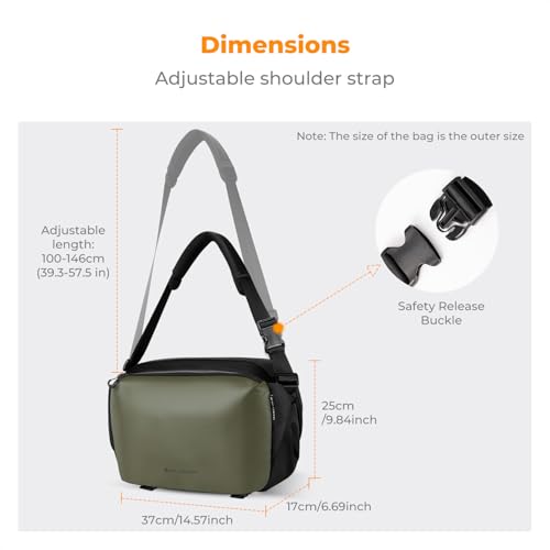 Image of K&F CONCEPT Camera Sling Bag Crossbody Bag Waterproof Camera Shoulder Backpack DSLR /SLR /Mirrorless Camera Case