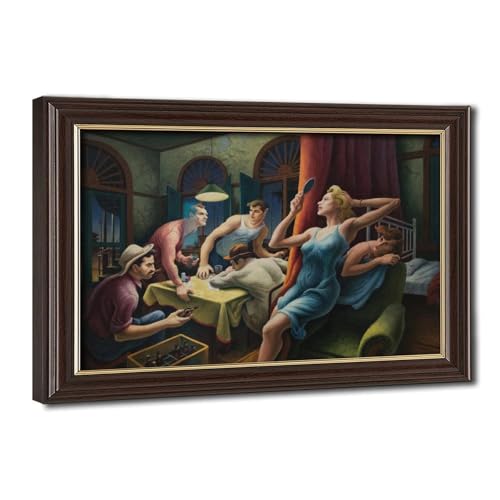 Poker Night par Thomas Hart Benton, toile décoration murale salon
