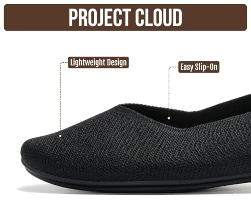 Image of Project Cloud Womens Flats Memory Foam Ballet Flats for Women (Prospect) | Memory Foam Insole and Lightweight Design - Non-Slip Sole Comfortable and Durable Womens Flats for All Occasions