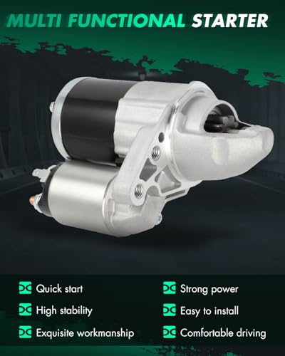 Image of SCITOO Starter Motor fit for Chrysler 200 2.4L 2011, for Chrysler 200 2.4L 2012, for Chrysler 200 2.4L 2013 Replacement Starter 19143