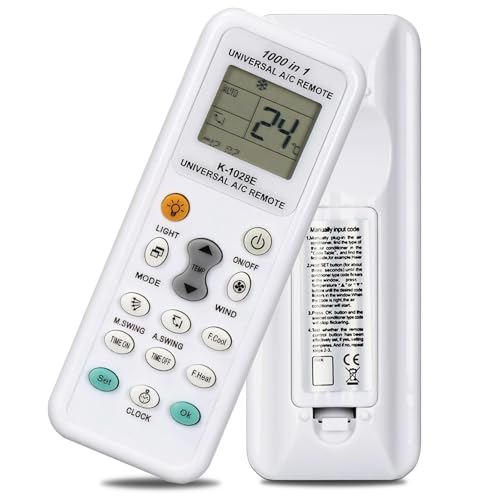 BOBOPACK Klimaanlage Fernbedienung, K-1028E 1000 in 1 A/C Digital LCD-Fernbedienung, Universalfernbedienung Klimaanlage K1028E, Automatische Suche,...