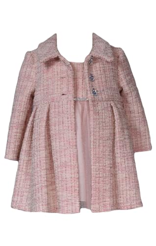 Bonnie Jean Girl's Special Occasion Formal Pink Dress And Coat Set For Baby, Toddler And Little Girls, Blush Pink, 3T #TOP21