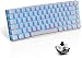 UrChoiceLtd AK33 Blaue LED-Hintergrundbeleuchtung Anti-Ghosting USB-Kabel Mechanische Gaming-Tastatur Schwarze Schalter für Büro, Schreibkräfte und Spiele (schwarzer Schalter, weiß)