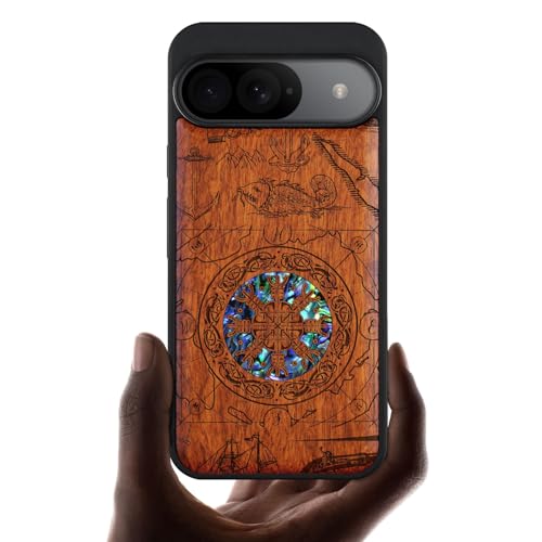 Coque Pixel 9 antichoc en bois véritable contre les rayures