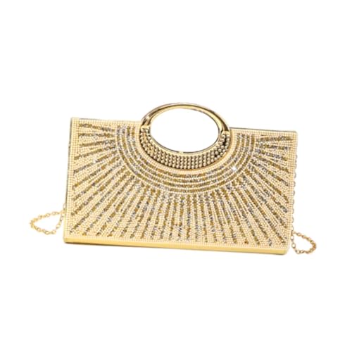 Sac pochette femme or en polypropylène haut de gamme avec sa chaîne détachable chic