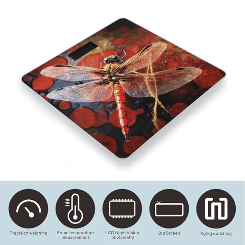 Báscula digital inteligente Red Dragonfly para baño miniatura 3