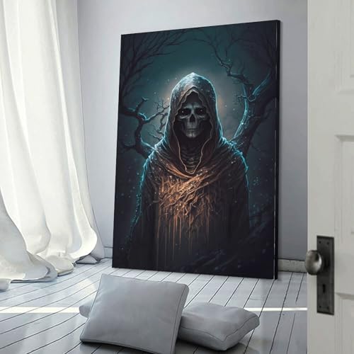 Toile murale d'horreur abstraite POLIUAWS pour personnaliser une chambre d'ados