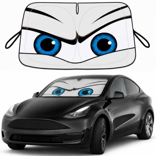 Tesla Model Y/3 Windshield Sun Shade, Cool Gray