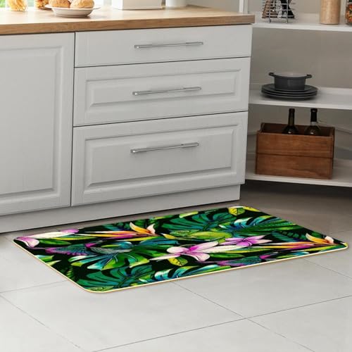 Alfombrillas de cocina para pasillo y lavandería con estampado exótico 7