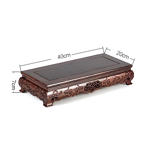 Base en bois pour théière et grand support rectangulaire de décoration intérieure - 3