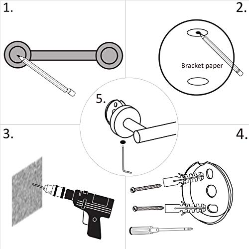 GAPPO Bathroom Hardware Accessories Set Brushed Nickel 2 Piece SUS 304 Stainless Steel Wall Mounted Hand Towel Ring Toilet Paper Holder