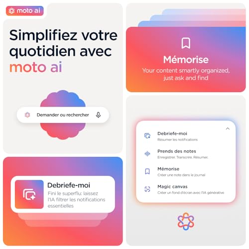 Motorola g 56 8 Smartphone debloqué écran 6 72" Appareil Photo 50 MP Batterie 5200 mAh Oyster Coque de Protection et câble USB C Inclus - vue 10