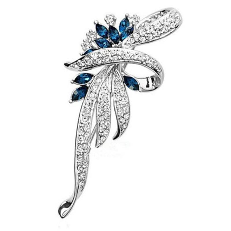Broches pour femmes élégantes en cristal violet et alliage brillant style de mode