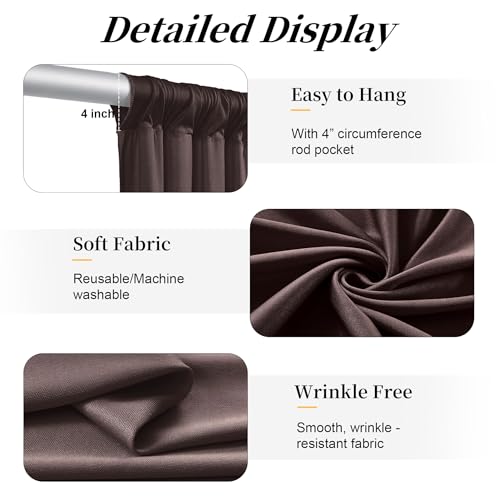 Cortinas marrones para fondo de 20 x 12 pies 4 paneles miniatura 5