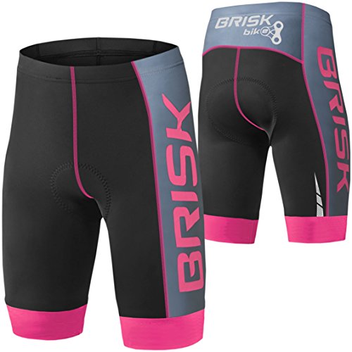 Calzas MTB acolchadas Brisk Bike X-Large rojo negro miniatura 1
