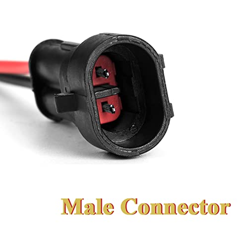 I Little Bamboo 2Pin Way 16 Awg Waterproof Electrical Connectors, Male And Female Way 16 Awg Wire Harness Plug Socket Kit Suitable For Car, Truck, Boat, Motorcycle, Trike, Caravan, Marine-10 Pack #TOP1