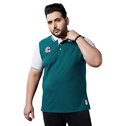 Image of Bigbanana Plus Size Men's Regular Fit Colorblock Polo Tshirt