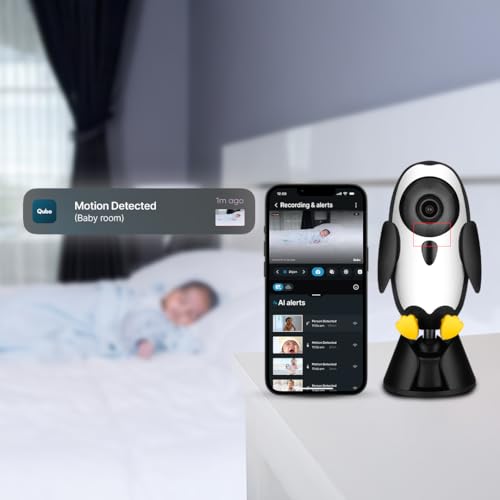 Image of Qubo 2MP Baby Cam | 1080p Full HD Wi-Fi Baby Monitor | Cry Detection, Sleep Tracking, 2-Way Audio | Mobile App Control | NightPulse Vision | Cloud & SD Card Recording