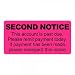 Second Notice Account Past Due Labels / Stickers - 500 Labels Per roll