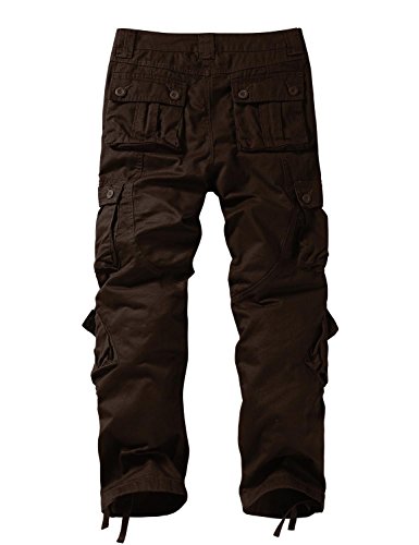 Image of Match Men's Wild Retro Multi-Pockets Utility Casual Cotton Cargo Trousers #3357