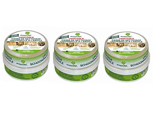 Maison Net Pierre de Nettoyage à l'Argile Ecolabel 250 g - Lot de 3