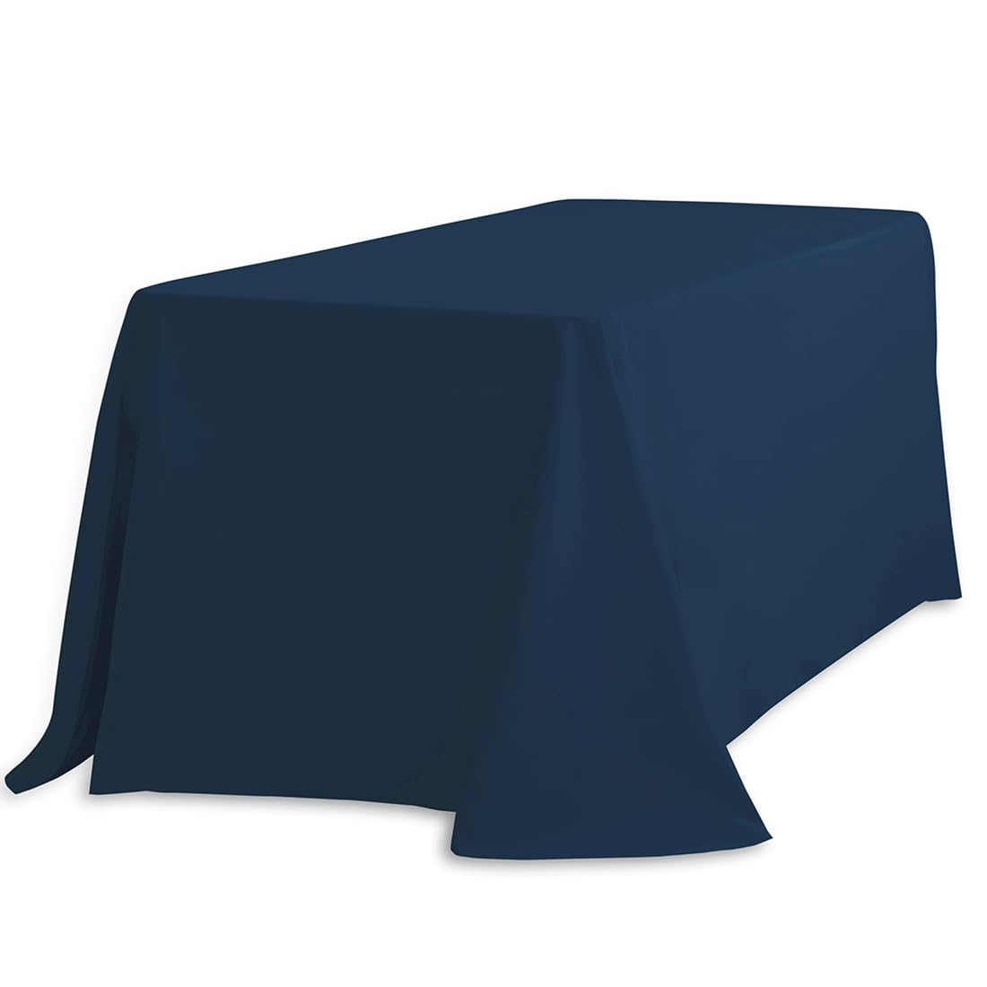 Nappe rectangulaire bleu marine grand format table 90x132