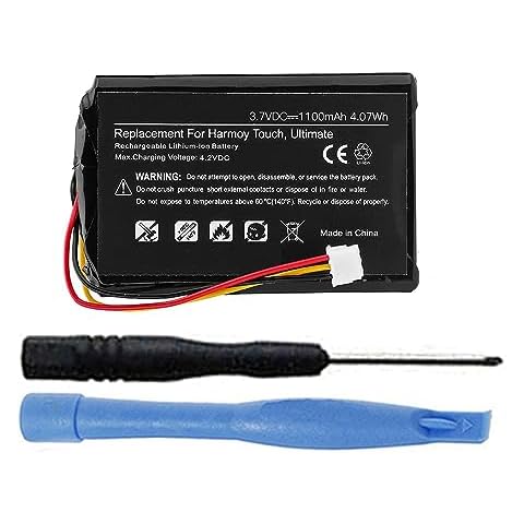 MPF Products 1100mAh 533-000084 Battery Replacement Compatible with Logitech Harmony Ultimate 915-000201 & Harmony Touch 915-000198 Remote Controls Cover