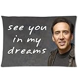 See You in My dream Nicolas Cage Custom Zippered Pillow Case 20x30 (Two sides)