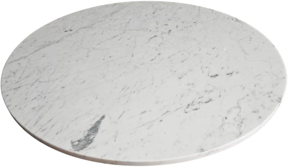 Marble Lazy Susan Turntable Rotating Tray Serving Plate Large Dining Table Centerpiece - 20 Inch