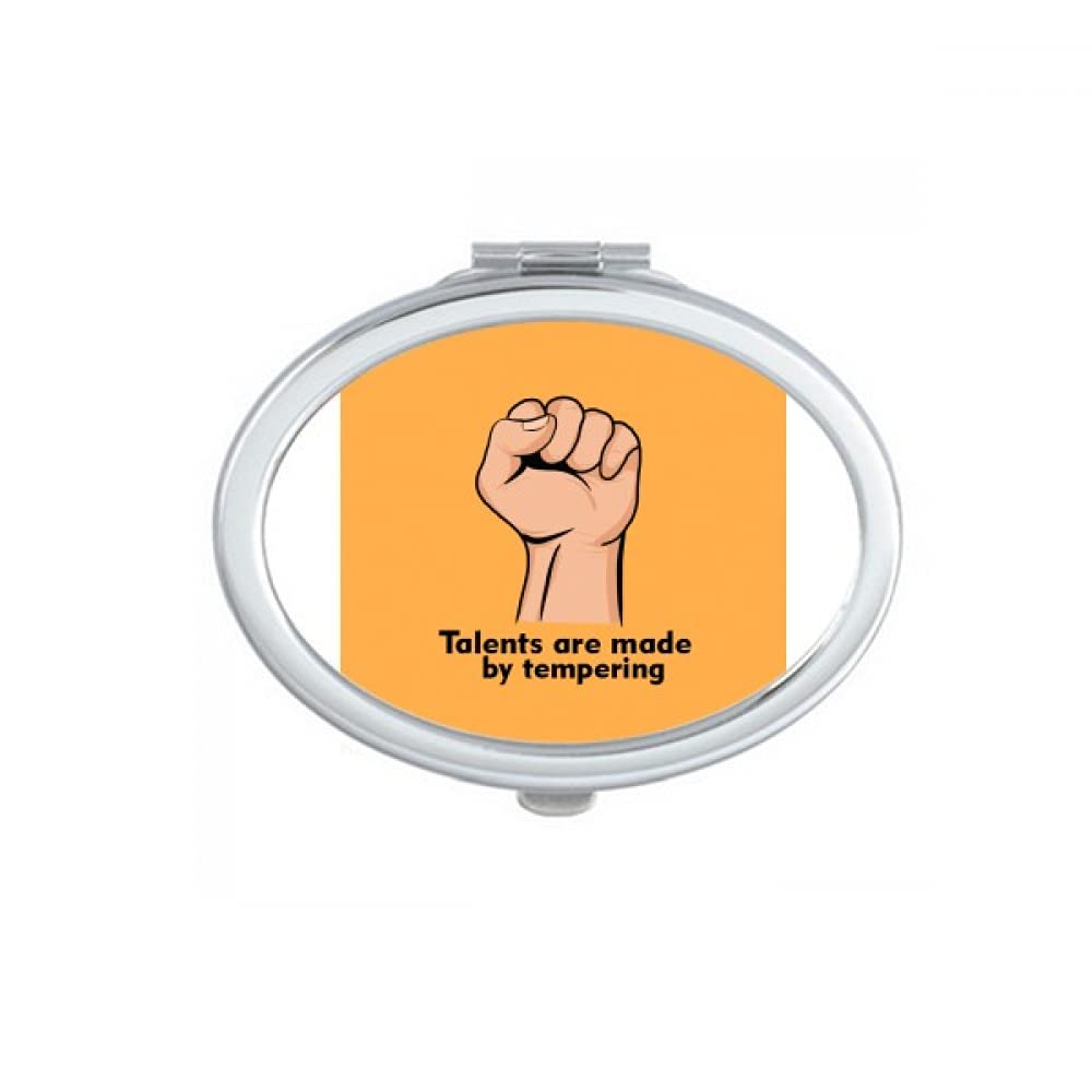 Destroy Withstand Vigorous Conquer Mirror Portable Fold Hand Makeup Double Side Glasses