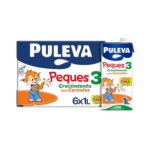 Puleva Peques 3 Crecimiento con Cereales de 12 a 36 meses brik 1L – Caja 6 litros
