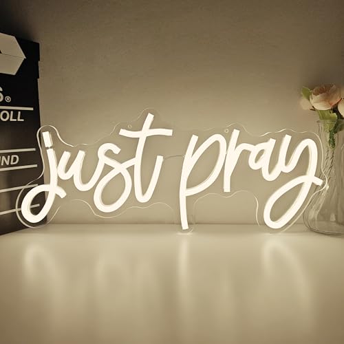 Just Pray Neon Sign Prayer Neon Light for Wall Decor