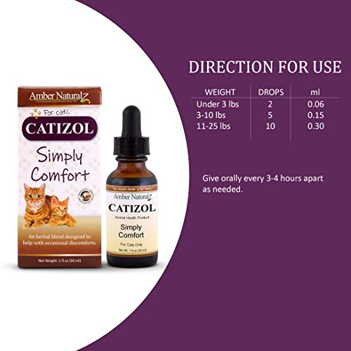 Amber Naturalz - Catizol - Simply Comfort - For Catz - 1 Ounce #TOP3