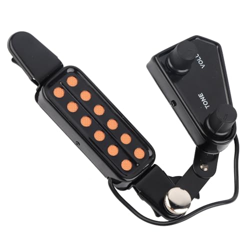 Acoustic Guitar Pickup Magnetic Transducer, 12 Sound Hole with Volume Tone Tuner Kit for Most Acoustic Guitars