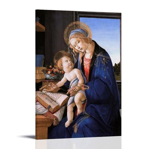 Sandro Botticelli's The Virgin Mary And The Child Art Poster�A�[�g���[�N�{�[�h�A�E�H�[���X�e�b�J�[�A�C���e���A�f�U�C���|�X�^�[�A�����◾�̑����A�V�z�j���̃M�t�g�B 08x12inch(20x30c