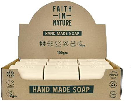 Faith In Nature Natural Tea Tree Hand Soap Bar Box Set, Cleansing, Vegan and Cruelty Free, No SLS or Parabens, 18 x 100 g