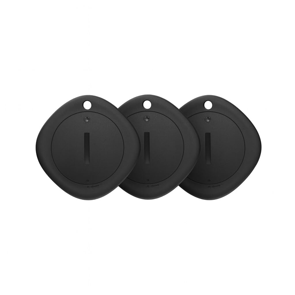 Localisateur de Voyage Pack de 3, Couleur Noire, Compact, Facile à Utiliser, avec Technologie de Suivi Bluetooth et Batterie Rechargeable.*