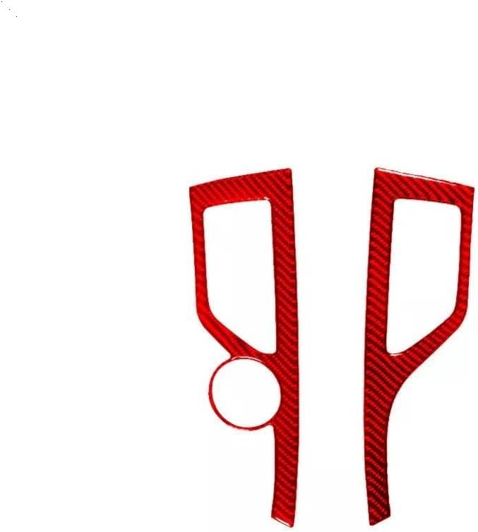 [Car Parts] 4X Red Center TYP-B 4WD Trim Cover Carbon Fiber for Toyota for Tacoma 12-2015