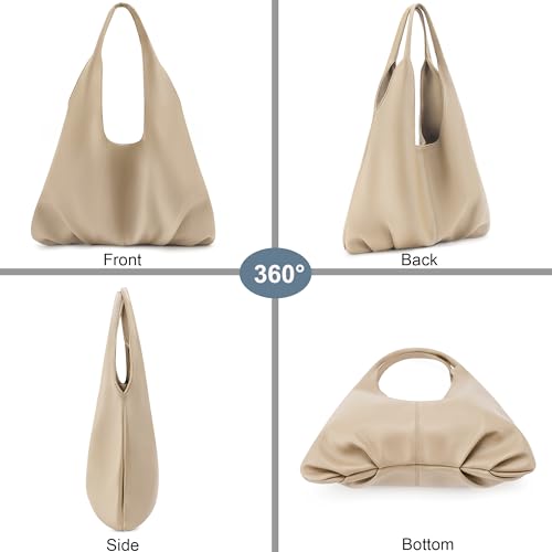 Niueimee Zhou Slouchy Hobo Bags For Women Retro Vegan Leather Shoulder Handbags thumb #1