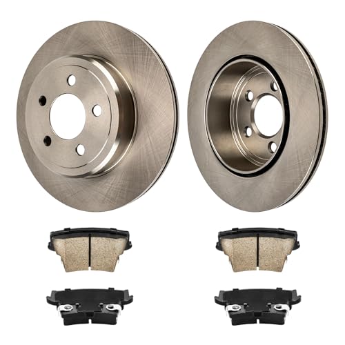 Image of KAX Rear Brake Kit, OE Brake Rotors and Ceramic Brake Pads | Fits Chrysler 300 2005-2020, Dodge Charger 2006-2020, Dodge Challenger 2009-2020, Dodge Magnum 2005-2008