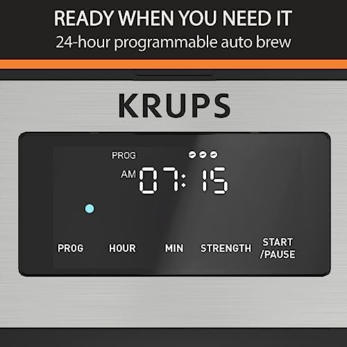 image for KRUPS Simply Brew: Stainless Steel and Glass Carafe 12 Cup Drip Coffee