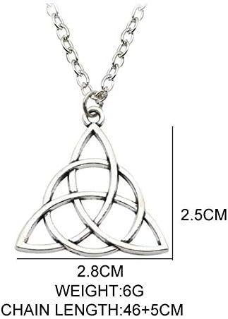 Miniatura 2 de Collar Colgante Triquetra Nudo Celta Plata Alternativa Pagan Encantado, Plata