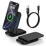Samsung Wireless Charger Foldable Fast Charging Station for Galaxy S25 Edge S25 Ultra Plus Z Flip Fold 7 6 S24 S23 S22 S21 S20 S10,15W Android Wireless Desk Phone Charging Stand for Google Pixel 9 8 7