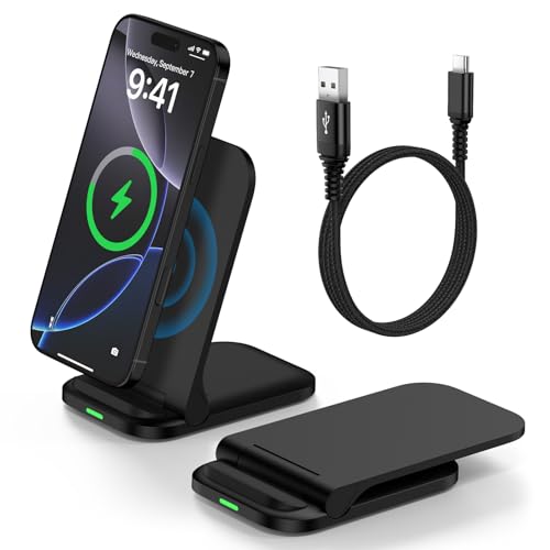 Samsung Wireless Charger Foldable Fast Charging Station for Galaxy S25 Edge S25 Ultra Plus Z Flip Fold 7 6 S24 S23 S22 S21 S20 S10,15W Android Wireless Desk Phone Charging Stand for Google Pixel 9 8 7