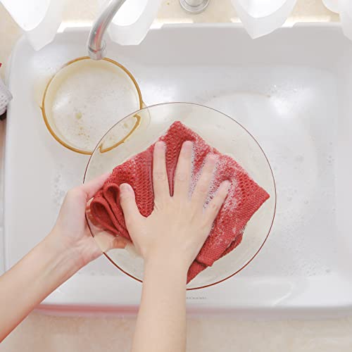 image for Homaxy 100% Cotton Waffle Weave Kitchen Dish Cloths, Ultra Soft Absorb