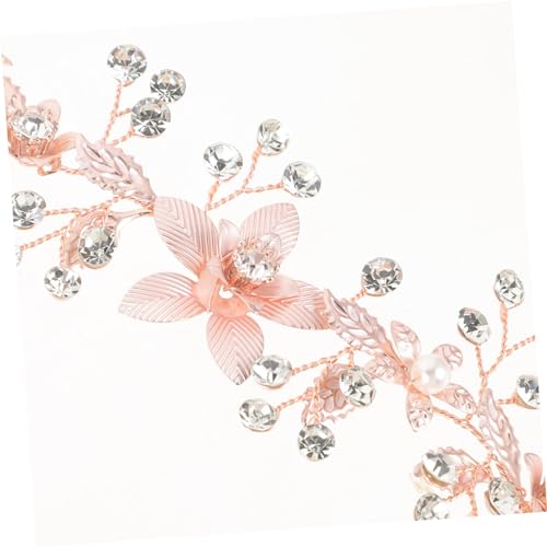 1 PC Handmade Rhinestone Flower Waist Belt Rose Gold Elegant Wedding Decor for Brides and Special Occasions Durable and Lightweight Design for Dress Styling4